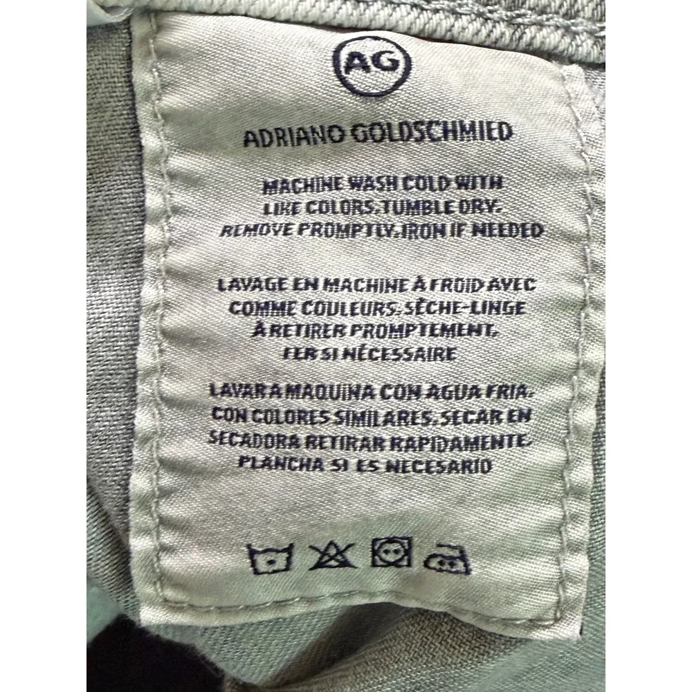 AG Adriano Goldschmied Jeans Tellis Modern Slim Leg Gray Acid Wash 33x34 (32x32)